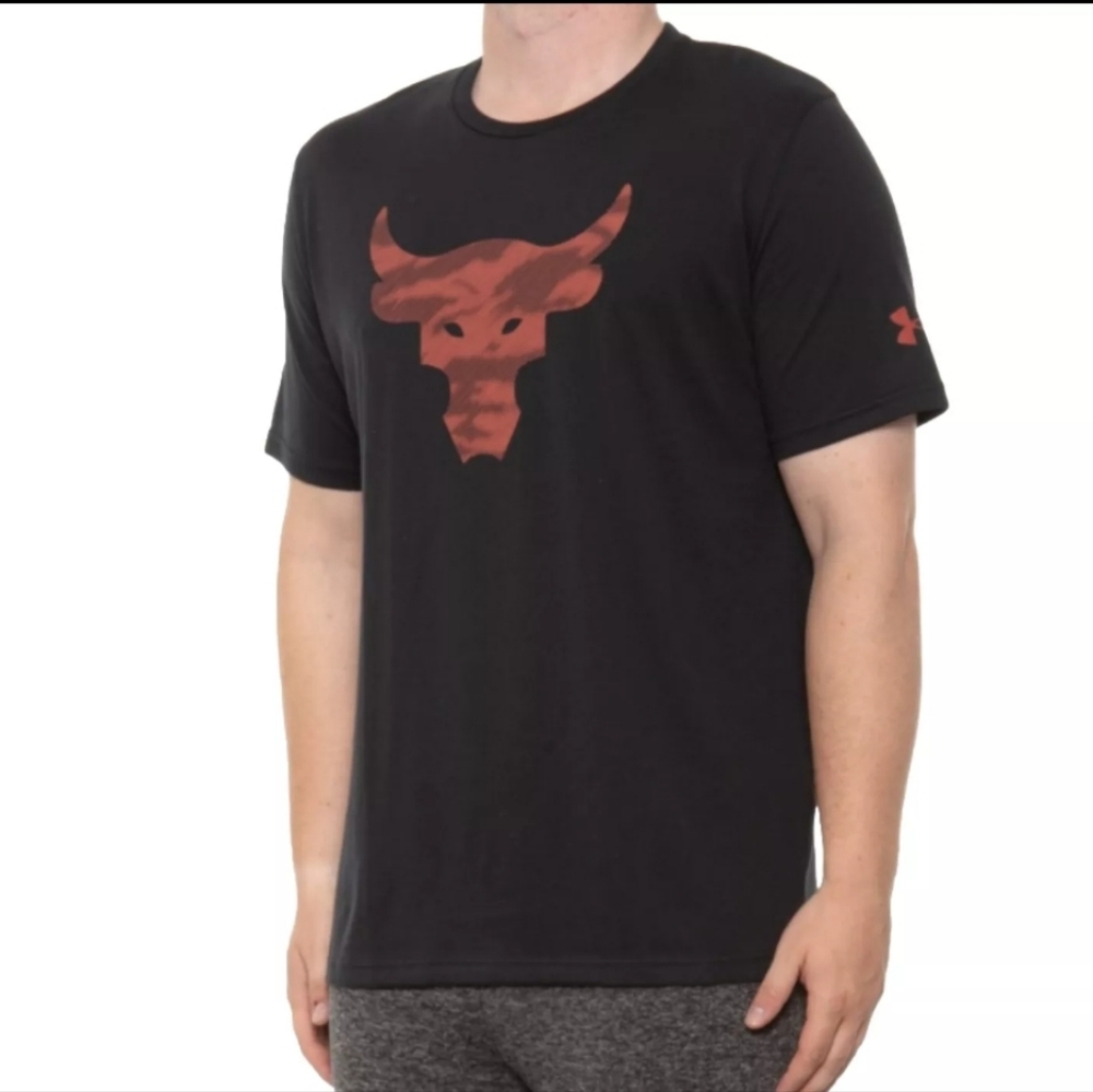 Under Armour UA Men's Project Rock Brahma Bull Camo Short Sleeve T-Shirt